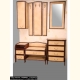 салон-магазин КАМИНЫ мебель Набор мебели в прихожую Шевалье 3, беж, вариант с прямоугольным зеркалом